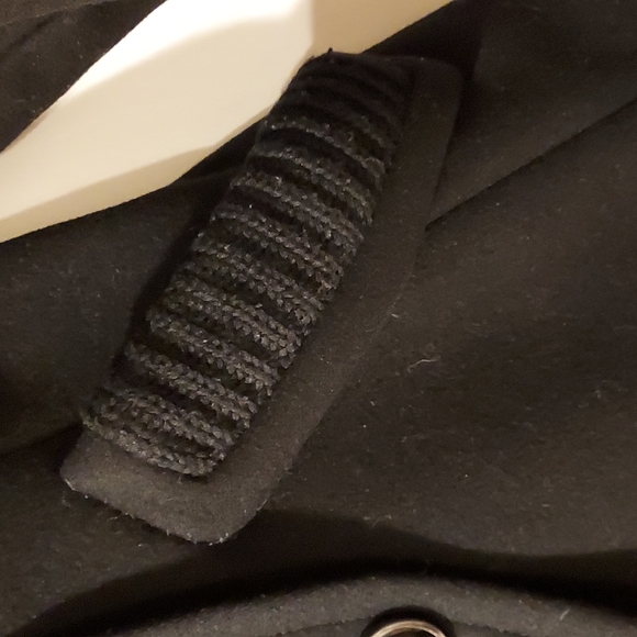 Women's Size 0 Trina Turk Fine Lambswool Blend Double Breasted Pea Coat Black - Picture 4 of 15